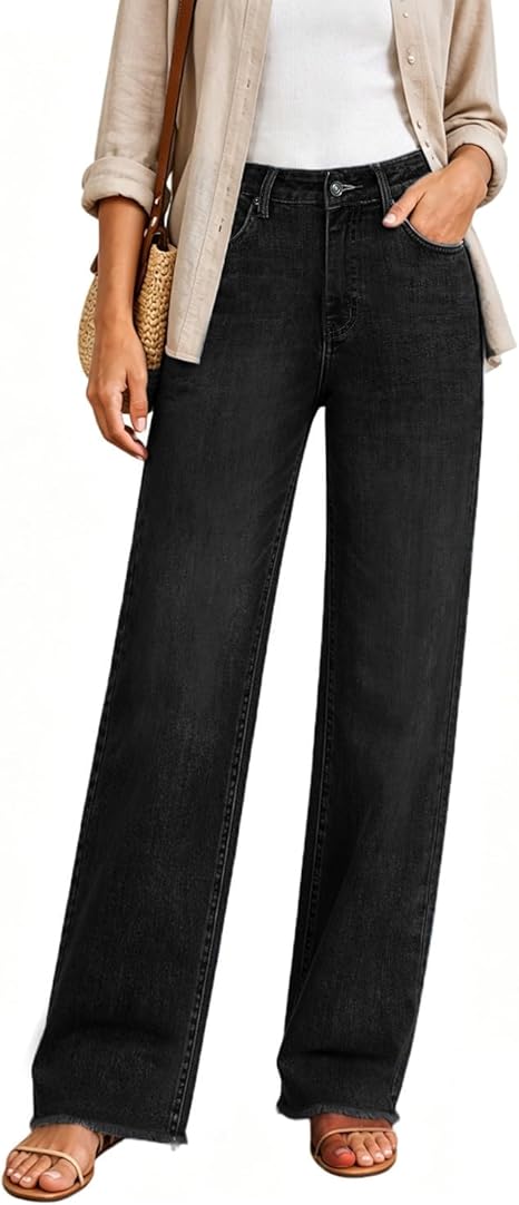 High Waisted Straight Jeans