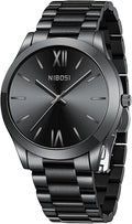 Classic Black Steel Watch