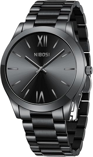 Classic Black Steel Watch