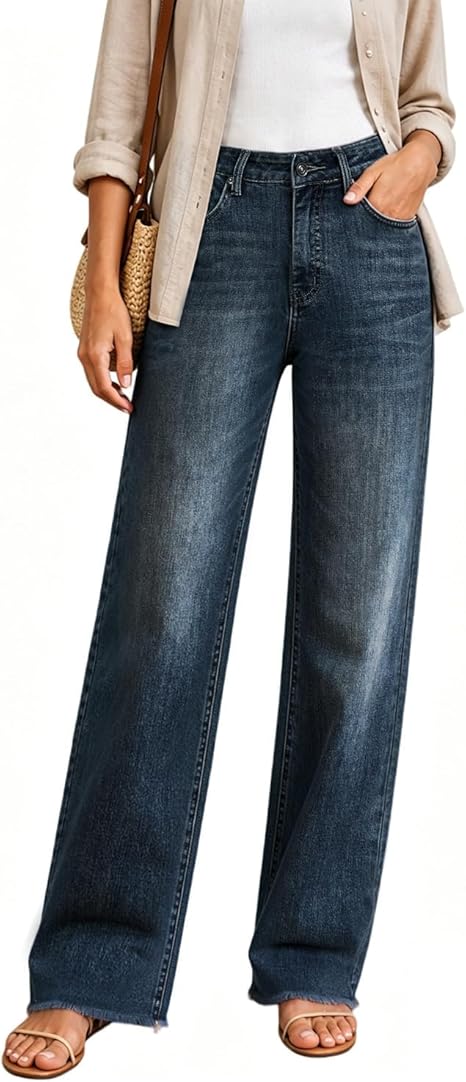 High Waisted Straight Jeans