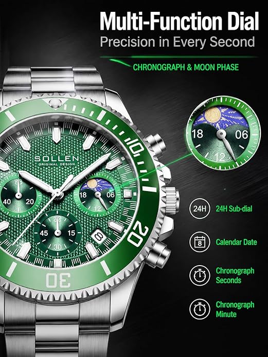 Green Chronograph Watch