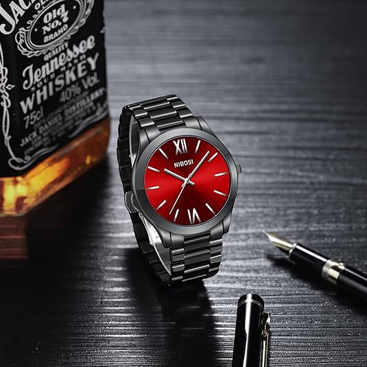 Classic Black Steel Watch