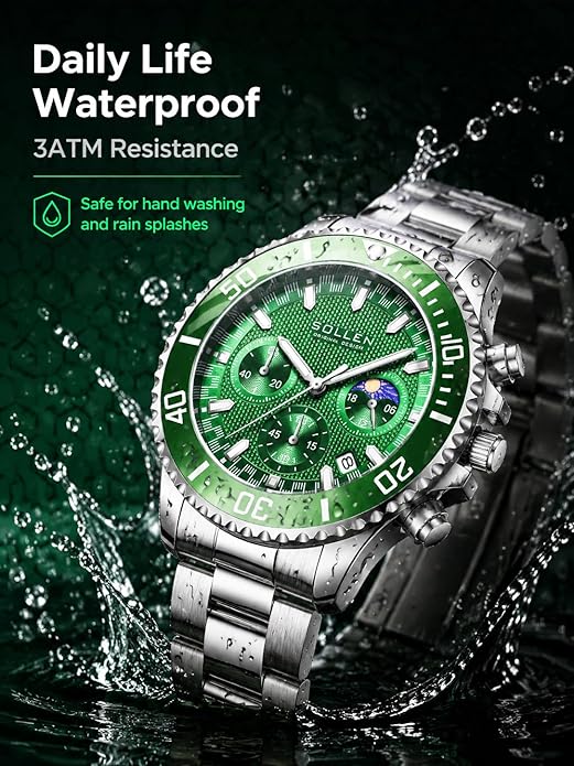 Green Chronograph Watch