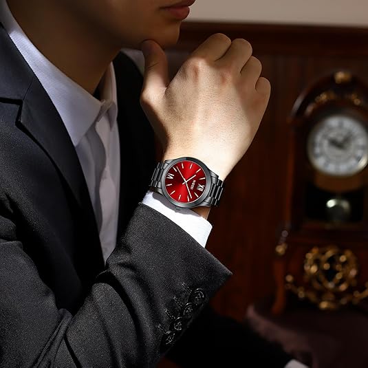 Classic Black Steel Watch