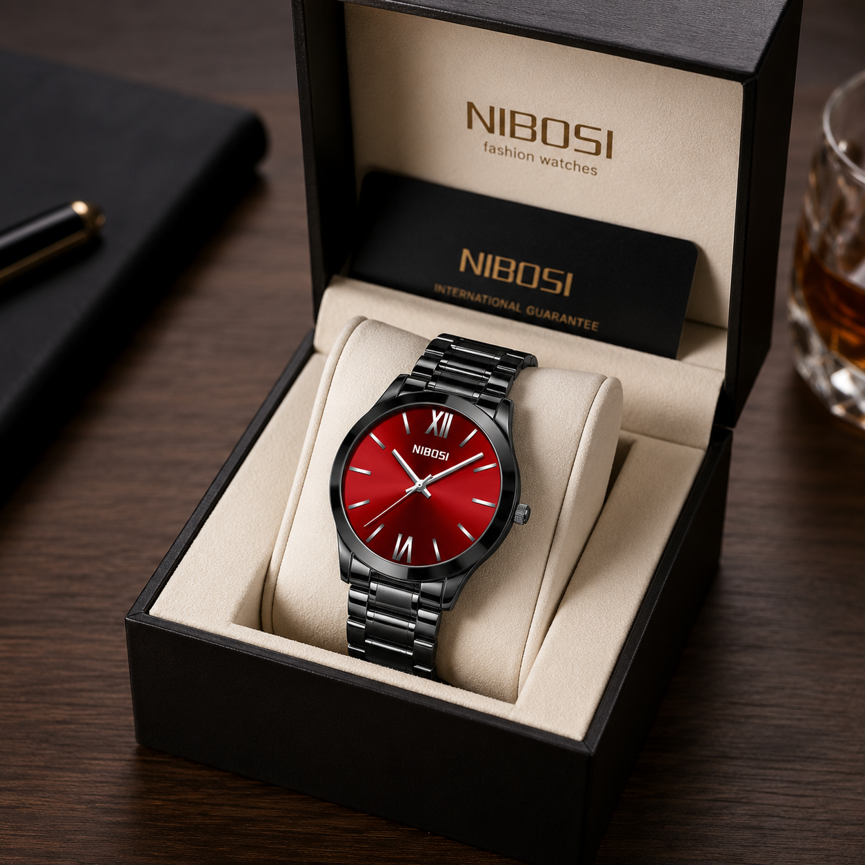 Classic Black Steel Watch