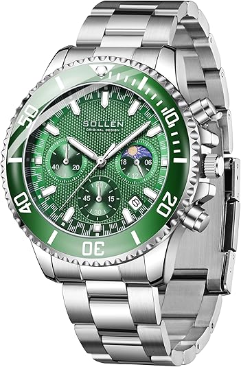 Green Chronograph Watch
